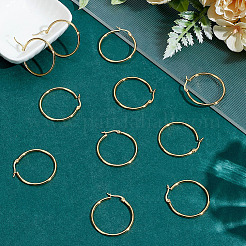 12 Pairs 201 Stainless Steel Hoop Earrings&nbsp;EJEW-ME0001-10