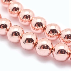 Electroplate Non-magnetic Synthetic Hematite Beads Strands&nbsp;G-L485-01B-RG