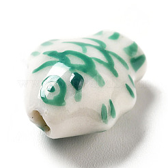 Handmade Printed Porcelain Beads&nbsp;PORC-F005-03F