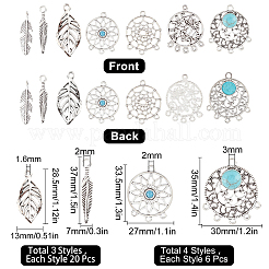104Pcs 6 Style Tibetan Style Chandelier Components Links&nbsp;TIBE-SC0001-53