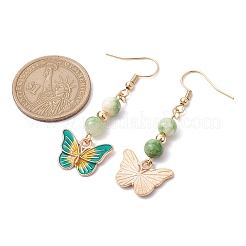 Real 18K Gold Plated Alloy Enamel Dangle Earrings&nbsp;EJEW-JE05667-04