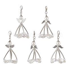 5Pcs ABS Plastic Imitation Pearl Pendant Decorations&nbsp;HJEW-JM03632
