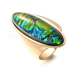 Resin Horse Eye Finger Rings&nbsp;LS-RJEW-R006-01G-02