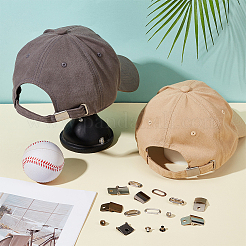 40Sets 4 Colors Iron Baseball Hat Cap Buckle Strap Clasp Clip Kit&nbsp;FIND-BC0014-11