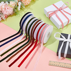 10 Rolls 10 Colors Single Face Velvet Ribbon&nbsp;OCOR-WR0001-84