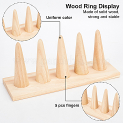 Wood Ring Display Stands&nbsp;ODIS-WH0001-42