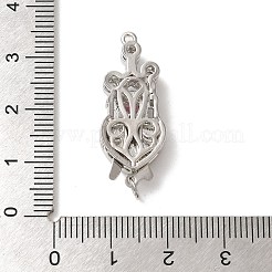 Brass Micro Pave Cubic Zirconia Box Clasps&nbsp;KK-A227-31P