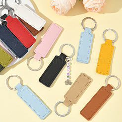 16Pcs 16 Styles PU Leather Keychain&nbsp;KEYC-SC0001-88