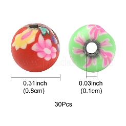 Handmade Polymer Clay Beads&nbsp;CLAY-YW0001-86