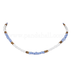 Glass Seed Beaded Necklace for Women&nbsp;NJEW-JN04393
