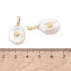 Natural Baroque Keshi Pearl Pendants&nbsp;PALLOY-JF05472
