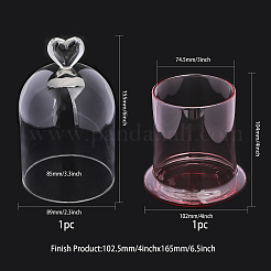 Clear Glass Dome Cover&nbsp;DJEW-WH0039-69B