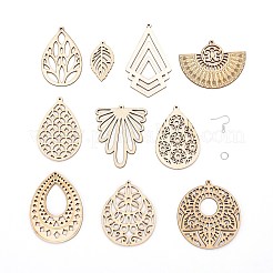 DIY Wooden Dangle Earring Making Kits&nbsp;X1-DIY-FS0001-67