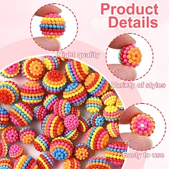 60Pcs 3 Styles ABS Plastic Beads&nbsp;KY-FS0001-30