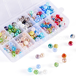 200Pcs 10 Colors Electroplate Glass Bead Sets&nbsp;GLAA-TA0002-80