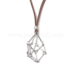 Crystal Holder Cage Necklace&nbsp;NJEW-JN04587-02
