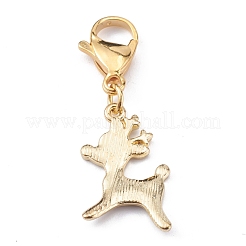 Christmas Theme Alloy Enamel Pendants&nbsp;HJEW-JM00427-01
