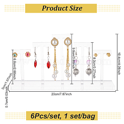 Detachable Acrylic 5 T-Bar Earrings Display Risers&nbsp;EDIS-FG0001-54
