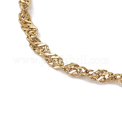 304 Stainless Steel Singapore Chain Slider Bracelet Making&nbsp;AJEW-JB01328-01