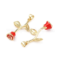 Brass Enamel Pendants&nbsp;KK-K408-36A-G