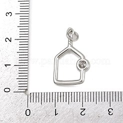 Brass Micro Pave Cubic Zirconia Pendants&nbsp;KK-A269-23P