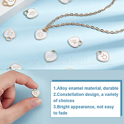 96Pcs 12 Styles Alloy Enamel Pendants&nbsp;FIND-GO0003-38A