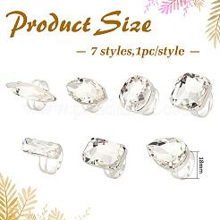 1 Bag Rhinestone Finger Rings for Women&nbsp;RJEW-ME0001-04