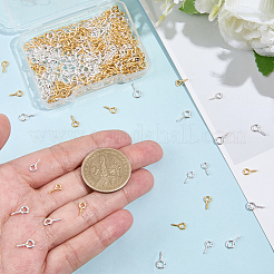 320Pcs 4 Style Brass Screw Eye Pin Peg Bails&nbsp;KK-BBC0020-32
