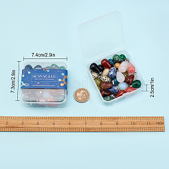 30Pcs 15 Colors Gemstone Pendants&nbsp;G-SC0001-40