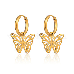 304 Stainless Steel Hoop Dangle Earrings for Women&nbsp;BA8037