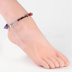 Gemstone Chip Beaded Anklets&nbsp;AJEW-AN00151