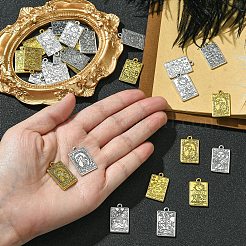 18Pcs 6 Styles Zinc Tibetan Style Alloy Pendants&nbsp;FIND-YW0004-70A