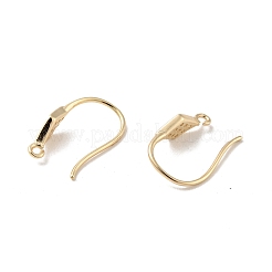 Rhombus Rack Plating Brass Micro Pave Cubic Zirconia Earring Hooks&nbsp;KK-D083-11G