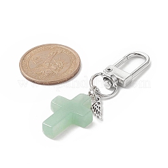 6Pcs Cross Gemstone Pendants Decoration&nbsp;HJEW-JM00858