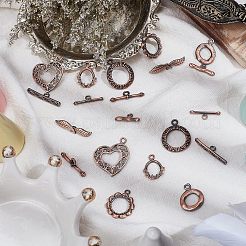 10 Sets 5 Styles Brass Toggle Clasps&nbsp;KK-FH0004-14