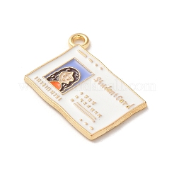 Graduation Season Alloy Enamel Pendants&nbsp;ENAM-R147-08D-G
