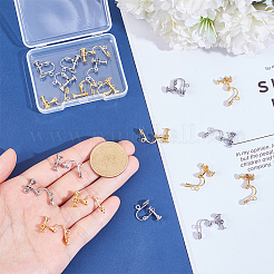 20Pcs 2 Colors 316 Surgical Stainless Steel Clip-on Earring Findings&nbsp;STAS-UN0063-72