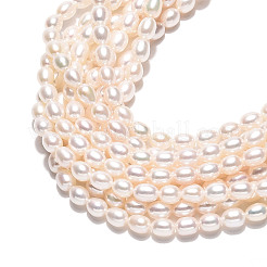 Natural Cultured Freshwater Pearl Beads Strands&nbsp;PEAR-N024-05-4AB