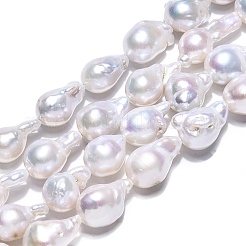 Natural Baroque Pearl Keshi Pearl Beads Strands&nbsp;PEAR-S019-02D-01