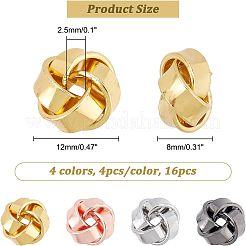 16Pcs 4 Colors Brass Beads&nbsp;FIND-FH0004-19