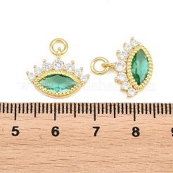 Brass Colorful Cubic Zirconia Pendants&nbsp;KK-E800-04G