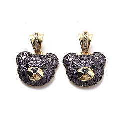 Brass Cubic Zirconia Pendants&nbsp;KK-G446-18G-05