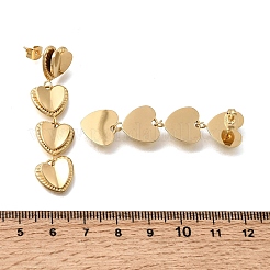 304 Stainless Steel Stud Tassel Earrings&nbsp;EJEW-D362-08G