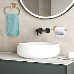 2 Bags 2 Styles Brass Wall Mounted Towel Ring Holder & Toilet Paper Holders Sets&nbsp;AJEW-TW0001-17