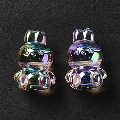 UV Plating Rainbow Iridescent Acrylic Beads&nbsp;OACR-H015-08