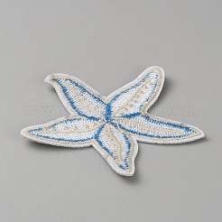 Starfish Self Adhesive Computerized Embroidery Cloth Iron on/Sew on Patches&nbsp;DIY-WH0723-053A