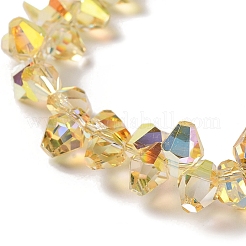 Half Rainbow Plated Electroplate Beads Strands&nbsp;EGLA-H104-07A-HR02