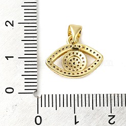 Rack Plating Brass Micro Pave Cubic Zirconia Pendants&nbsp;KK-P241-03G