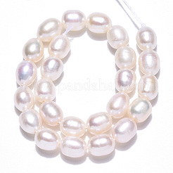 Natural Cultured Freshwater Pearl Beads Strands&nbsp;PEAR-N012-05M