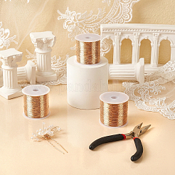 3 Rolls 3 Sizes Round Copper Wire&nbsp;CWIR-BC0001-66